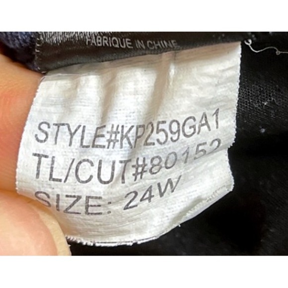 KUT From the Kloth Womens Blue Denim Crop Flare Jeans Plus Size 24W - Picture 9 of 9